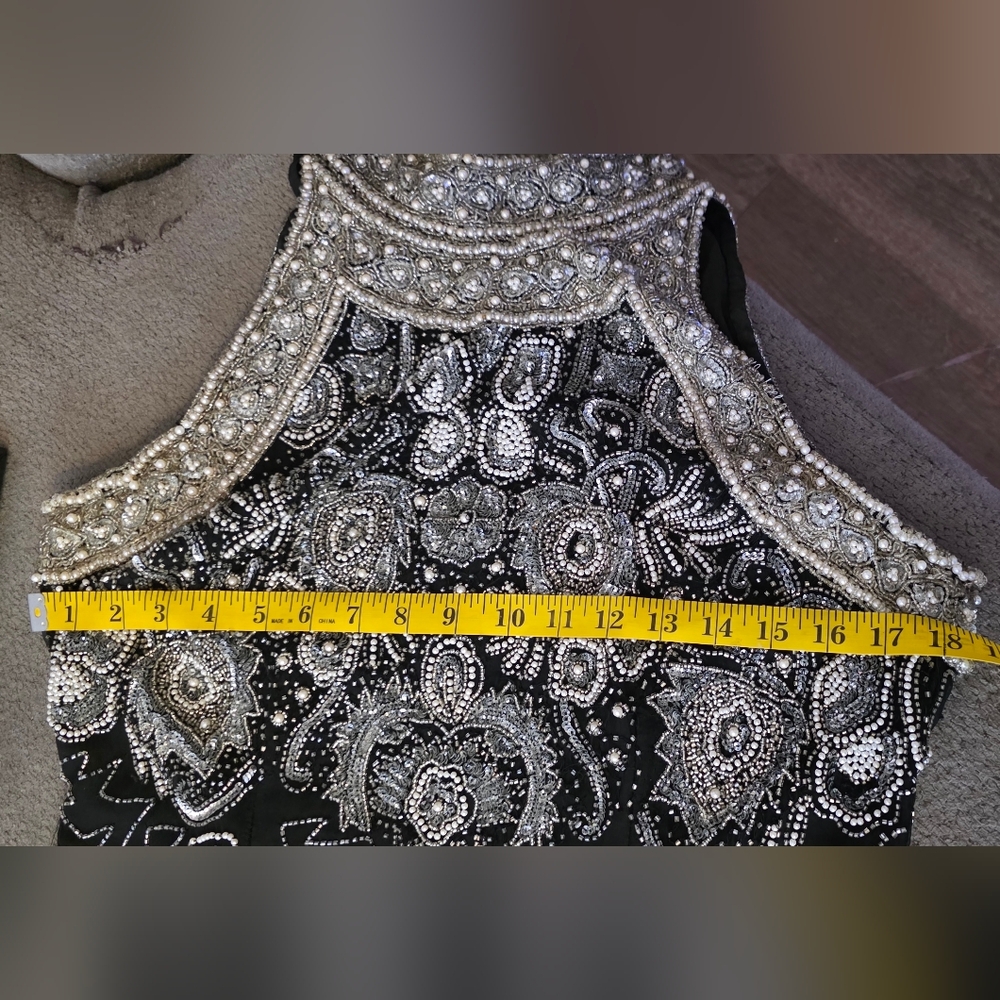VINTAGE 90'S Laurence Kazar Beaded Dress - Picture 7 of 8